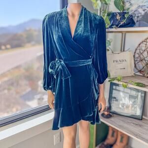 Banana Republic Aida Velvet Wrap Mini Dress